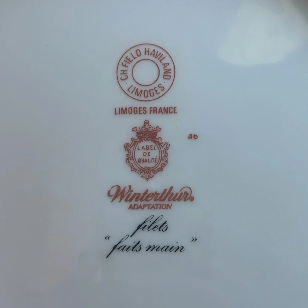 Limoge  CH Field Haviland “faits main” Dinner Plate